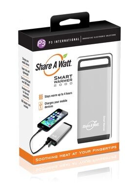 Share A Watt Smart Warmer 2000 - Silver Hand Warmer & Mobile Charger